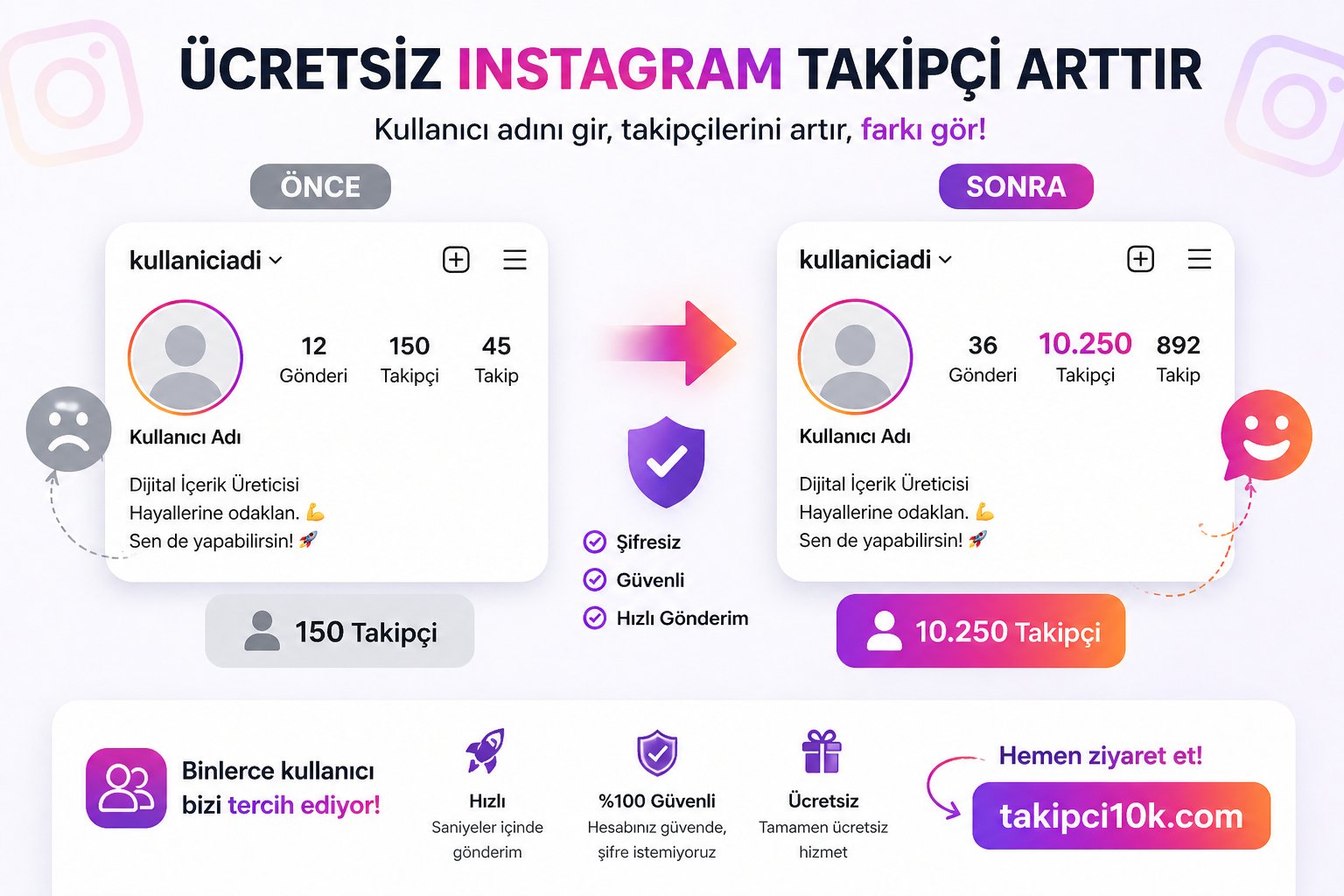 Instagram Takipçi bot1k